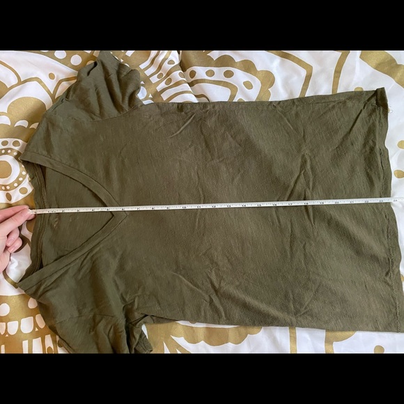 Olive Green V-Neck T-Shirt - Picture 7 of 14